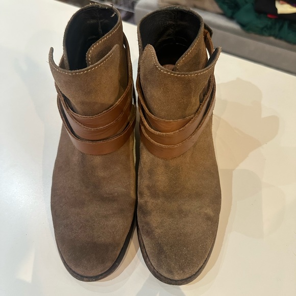 H by Hudson suede and leather Horrigan booties 38 - Picture 3 of 11